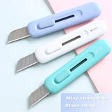 Deli 3pcs/bag Cute Mini Utility Knife Pocket knife Paper Box Cut letter Opener DIY Art Tools Creative Stationery School Supplies
