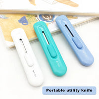Deli 3pcs/bag Cute Mini Utility Knife Pocket knife Paper Box Cut letter Opener DIY Art Tools Creative Stationery School Supplies