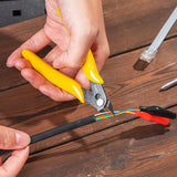 Deli 4.5 Inch Tools Plastic Cutting Nippers Non Slip Handle Wire Cutting Multi Function Electrician Repairing Pliers Hand Tool