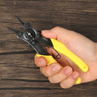 Deli 4 in 1 Circlip Pliers Set Snap Ring Pliers Nozzle Pliers Multi Crimping Tools Removable Plier Head Retaining Snapling Flyer