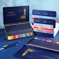 Deli 48/72 Colored Wooden Pencil Colored Pencil Iron Box Painting Artistic Supplies For School Drawing Pencil Set