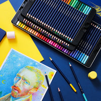 Deli 48/72 Colored Wooden Pencil Colored Pencil Iron Box Painting Artistic Supplies For School Drawing Pencil Set