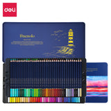 Deli 48/72 Colored Wooden Pencil Colored Pencil Iron Box Painting Artistic Supplies For School Drawing Pencil Set