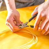 Deli 5/6 Inch Tools Plastic Nippers  Non Slip Handle Flash Wire Cutting Multi Function Electrician Repairing Pliers Hand Tool