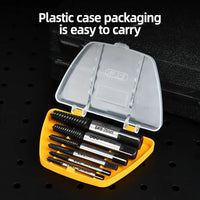 Deli 5/6Pcs Damaged Broken Screw Guide Set Extractor Drill Bits Broken Bolt Stud Hex Shank And Spanner Remover Tools