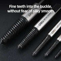 Deli 5/6Pcs Damaged Broken Screw Guide Set Extractor Drill Bits Broken Bolt Stud Hex Shank And Spanner Remover Tools