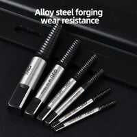 Deli 5/6Pcs Damaged Broken Screw Guide Set Extractor Drill Bits Broken Bolt Stud Hex Shank And Spanner Remover Tools