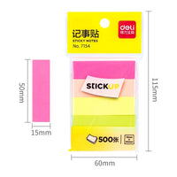 Deli 500PCS/Bag Index Tabs 5 Colors Fluorescent Stickers 7154