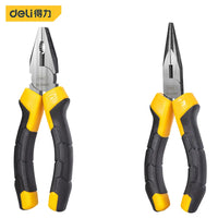Deli 6'' Combination Electricians Pliers Set Wire Cutter Diagonal Long Nose Pliers Multifunction Repair Tool Kit Home Hand Tools