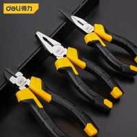 Deli 6'' Combination Electricians Pliers Set Wire Cutter Diagonal Long Nose Pliers Multifunction Repair Tool Kit Home Hand Tools