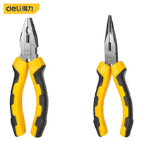 Deli 6'' Combination Electricians Pliers Set Wire Cutter Diagonal Long Nose Pliers Multifunction Repair Tool Kit Home Hand Tools