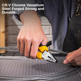 Deli 6'' Needle Nose Pliers Hardware Tools Universal Wire Cutters Electrician Multifunction Universal Diagonal Pliers Hand Tools