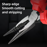 Deli 6" Universal Wire Cutter Insulated Long Nose Pliers Electrician Multifunction Pliers Hardware Tools Wire Stripper