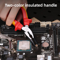 Deli 6" Universal Wire Cutter Insulated Long Nose Pliers Electrician Multifunction Pliers Hardware Tools Wire Stripper