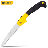 Deli 7'' 10'' Sharp Folding Saw Solid Wood Cutting Branches Pruning PVC Pipe Cutting Multifunctional Woodworking Hand Tools