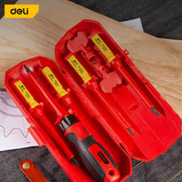 Deli 7/12 Pcs Magnetic Insulated Screwdriver Set SLOTTED/Phillips/Pozidriv Multifunctional Hand Tools Professional Screwdrivers