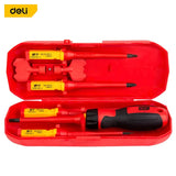 Deli 7/12 Pcs Magnetic Insulated Screwdriver Set SLOTTED/Phillips/Pozidriv Multifunctional Hand Tools Professional Screwdrivers