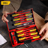 Deli 7/12 Pcs Magnetic Insulated Screwdriver Set SLOTTED/Phillips/Pozidriv Multifunctional Hand Tools Professional Screwdrivers