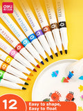 Deli 8/12Colors/Lot Creative Floating Markers Pen Set for Kids Drawing Wipeable Highlighter Rotuladores for Student Art Supplies