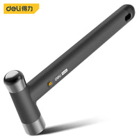Deli 8 Inches Rubber Multifunctional Hammer Double Faced Work Round Head Hammer Nylon Head Mallet Tool for Home DIY Woodworking