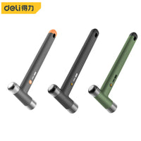 Deli 8 Inches Rubber Multifunctional Hammer Double Faced Work Round Head Hammer Nylon Head Mallet Tool for Home DIY Woodworking