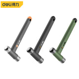 Deli 8 Inches Rubber Multifunctional Hammer Double Faced Work Round Head Hammer Nylon Head Mallet Tool for Home DIY Woodworking