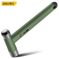 Deli 8 Inches Rubber Multifunctional Hammer Double Faced Work Round Head Hammer Nylon Head Mallet Tool for Home DIY Woodworking