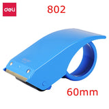Deli 801/802 Metal Hand Tape Cutter Tape Dispenser For max. 60mm and 48mm Tape Blue Red Colors