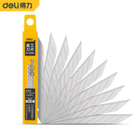 Deli 9/18mm Portable Utility Blade SK4 Alloy Steel Black-edged Multi-blade 10 Pcs  Ladder T-shaped Industrial Replacement Blades