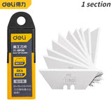 Deli 9/18mm Portable Utility Blade SK4 Alloy Steel Black-edged Multi-blade 10 Pcs  Ladder T-shaped Industrial Replacement Blades