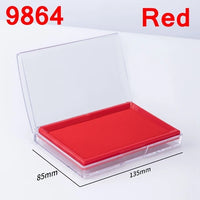 Deli 9864 9865 Square Stamp Ink Pad 85x135mm Stamp Pad Ink Pad Red Black  Blue Colors Finance Stationery Ink pad