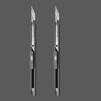 Deli 9mm Utility Knife High Carbon Steel Blades Box Cutter Paper Carpet Cardboard Cutting 30 Degree Sharp Angle Self Locking