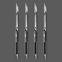 Deli 9mm Utility Knife High Carbon Steel Blades Box Cutter Paper Carpet Cardboard Cutting 30 Degree Sharp Angle Self Locking