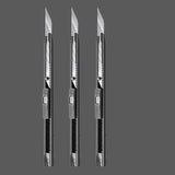 Deli 9mm Utility Knife High Carbon Steel Blades Box Cutter Paper Carpet Cardboard Cutting 30 Degree Sharp Angle Self Locking