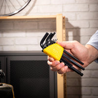 Deli 9pcs  Hex Wrench Set  L Wrench Kit Length Extra Long Ball End Hexagon Spanner Flat Head Allen Wrench Hex Key Set Tools
