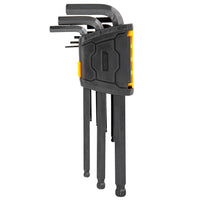 Deli 9pcs  Hex Wrench Set  L Wrench Kit Length Extra Long Ball End Hexagon Spanner Flat Head Allen Wrench Hex Key Set Tools