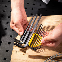 Deli 9pcs  Hex Wrench Set  L Wrench Kit Length Extra Long Ball End Hexagon Spanner Flat Head Allen Wrench Hex Key Set Tools