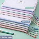 Deli A4 File Storage Bags Folder Large Capacity Gridding Waterproof Zip Bag Office Students Textbook Test Paper Archives Pouch