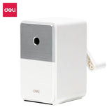 Deli Adjustable Pencil Sharpener with Long Lasting Blade Hand Crank Table Sharpeners Machine for Graphite Pencil Stationery