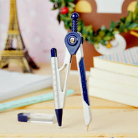 Deli Aluminum Compass Set Metal Drawing Compasses With Mechanical Pencil Drafting Tools School Supplies