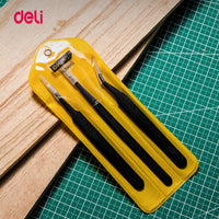 Deli Anti-Static Stainless Steel Tweezers Precision Maintenance Tip Point Forceps for Home Working DIY Handmade Maintenance tool