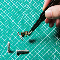 Deli Anti-Static Stainless Steel Tweezers Precision Maintenance Tip Point Forceps for Home Working DIY Handmade Maintenance tool