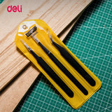 Deli Anti-Static Stainless Steel Tweezers Precision Maintenance Tip Point Forceps for Home Working DIY Handmade Maintenance tool