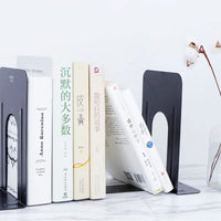 Deli Book Holder 2 Pcs Metal Classification Bookshelf Student Office Library Bookends Magazine Holders Sujeta Libros