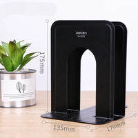 Deli Book Holder 2 Pcs Metal Classification Bookshelf Student Office Library Bookends Magazine Holders Sujeta Libros