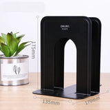 Deli Book Holder 2 Pcs Metal Classification Bookshelf Student Office Library Bookends Magazine Holders Sujeta Libros