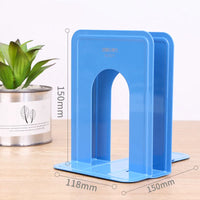 Deli Book Holder 2 Pcs Metal Classification Bookshelf Student Office Library Bookends Magazine Holders Sujeta Libros