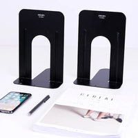 Deli Book Holder 2 Pcs Metal Classification Bookshelf Student Office Library Bookends Magazine Holders Sujeta Libros