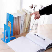 Deli Book Holder 2 Pcs Metal Classification Bookshelf Student Office Library Bookends Magazine Holders Sujeta Libros