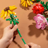 Deli Building Block Flower Kit DIY Eternal Flower Bundle Set Home Decoration Toys Puzzle Pieces Girl Gift Toys For Children
